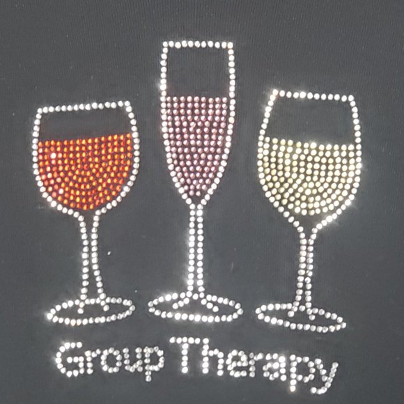 Chris's Stuff Long Sleeve V-Neck Group Therapy Wine Tee - Picture 4 of 7